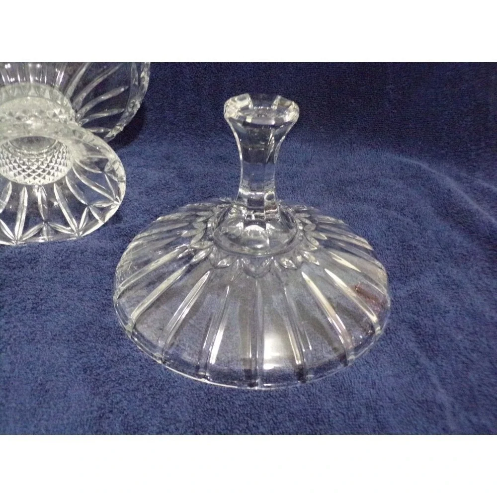 Vintage Godinger Glass Compote or Candy Dish 24% Lead Crystal w/Lid 11